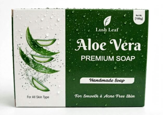 cropped-Premium-Quality-Aloevera-soap.jpeg Lush Leaf Aloe Vera Handmade Herbal Soap for Hydration & Gentle Cleansing - Image 1