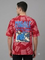 Men's Red Graphic Printed T-Shirt - Image 3